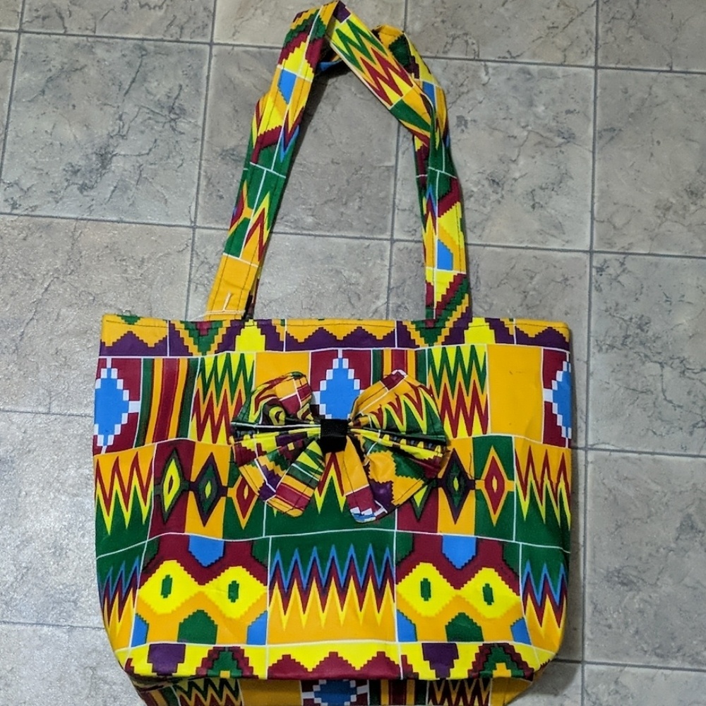 Homemade African Fabric Tote